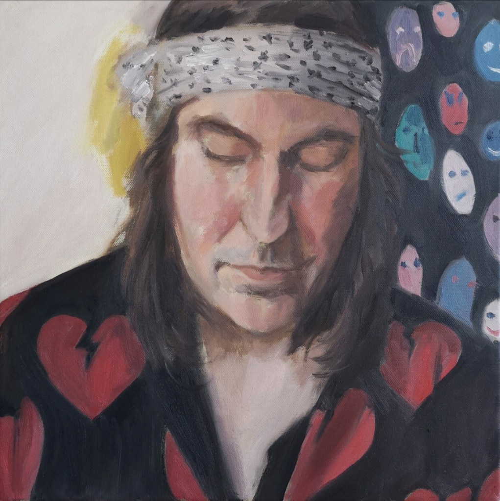 Portrait Painting of British Comedian and TV Presenter Noel Fielding by Clara Niniewski